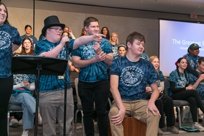 Image of High Five Choir performing at IASB Equity Immersion event