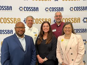 Representing IASB (left to right): Associate Executive Director Jeremy Duffy; President Mark Harms; Executive Director Kimberly Small; Immediate Past President Simon Kampwerth Jr; and Vice President Tracie Sayre.